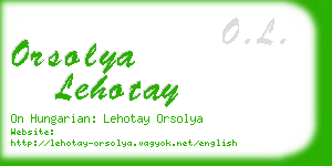orsolya lehotay business card